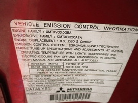 1999 MITSUBISHI 3000GT RED 3.0L AT 2WD 153720